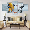 Ice hockey players on the ice Multi panel canvas wall art