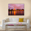 The Big Ben and Houses of parliament at dusk, London, UK multi panel canvas wall art