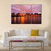 The Big Ben and Houses of parliament at dusk, London, UK multi panel canvas wall art