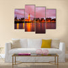 The Big Ben and Houses of parliament at dusk, London, UK multi panel canvas wall art