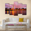 The Big Ben and Houses of parliament at dusk, London, UK multi panel canvas wall art