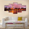 The Big Ben and Houses of parliament at dusk, London, UK multi panel canvas wall art