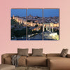 Medieval city of Avila illuminated at dusk Castile and Leon, Spain, Multi Panel Canvas Wall Art