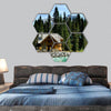 Emerald lake, national park, Canadian Rockies hexagonal canvas wall art