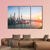 Beautiful shanghai at dusk multi panel canvas wall art