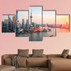 Beautiful shanghai at dusk multi panel canvas wall art