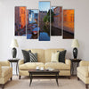 Bruges - Look to canal form bridge Multi panel canvas wall art