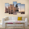 Elegant view of Milan Cathedral with Vittorio multi panel canvas wall art