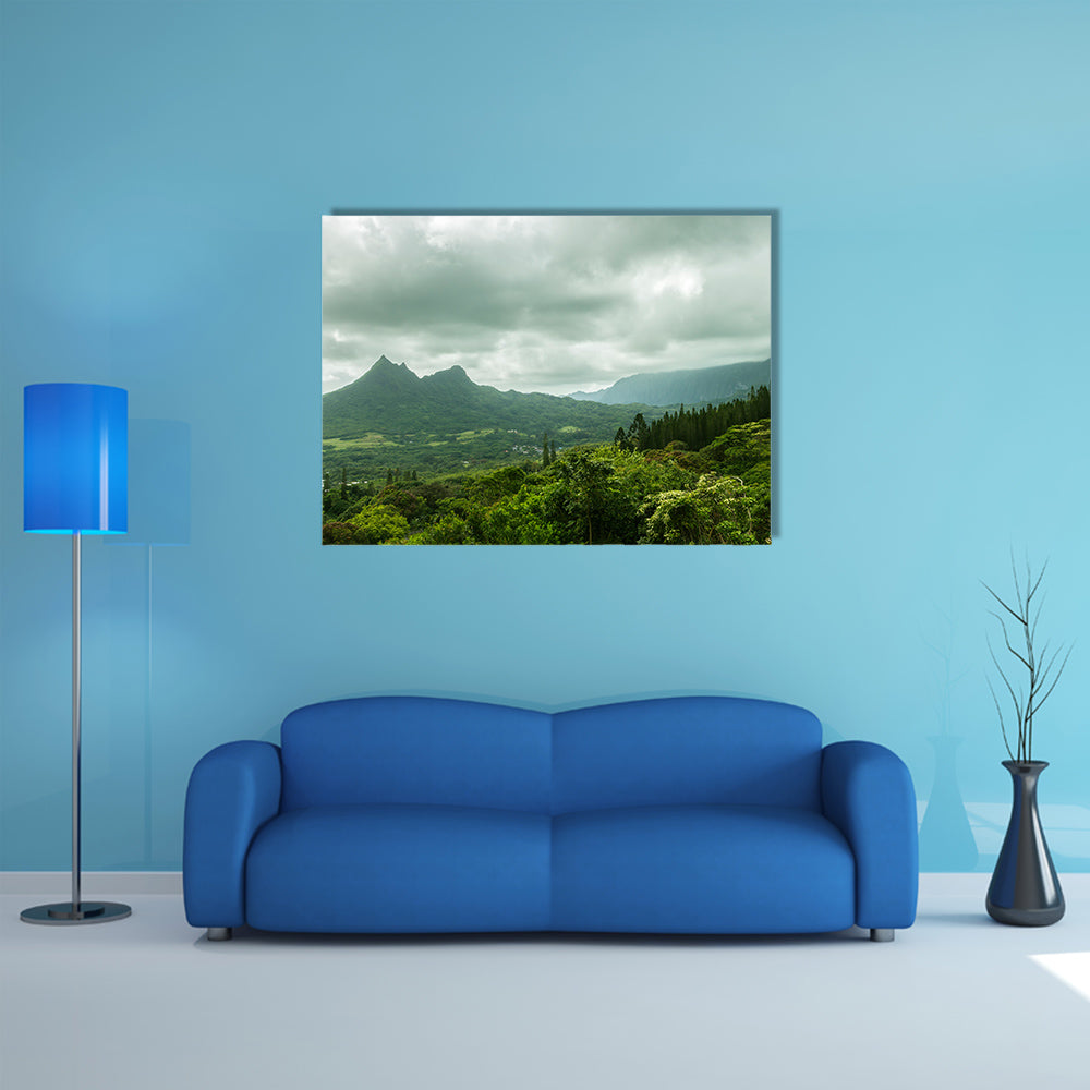The Olomana Ridge, commonly called Three Sisters Multi Panel canvas wall art