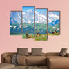 North American Elks on the Rocky Mountain Meadow in Colorado multi panel canvas wall art