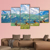 North American Elks on the Rocky Mountain Meadow in Colorado multi panel canvas wall art