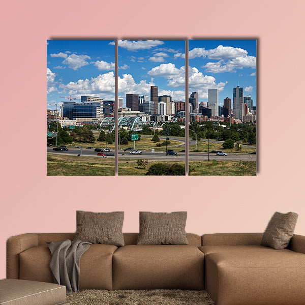 Denver Skyline, Colorado multi panel canvas wall art