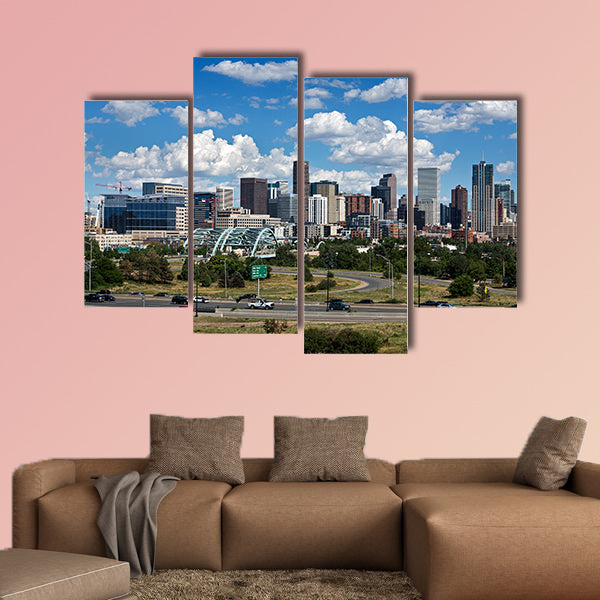 Denver Skyline, Colorado multi panel canvas wall art