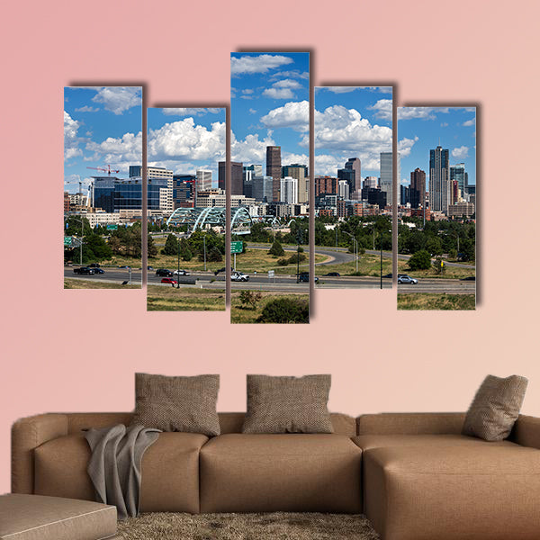 Denver Skyline, Colorado multi panel canvas wall art