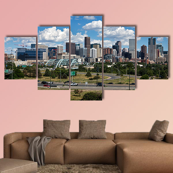 Denver Skyline, Colorado multi panel canvas wall art