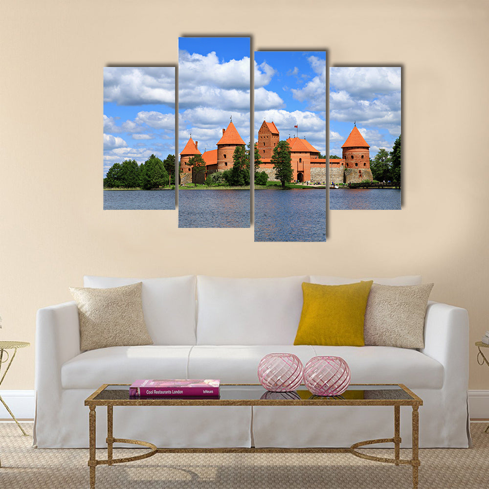 Trakai Island panoramic multi panel canvas wall art