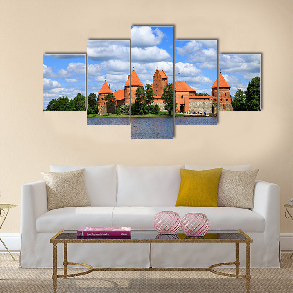 Trakai Island Castle in Lithuania Multi Panel Canvas Wall Art