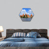 Trakai Island Castle in Lithuania hexagonal canvas wall art