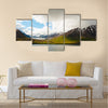 mountains covered by snow near Olafsfjordur multi panel canvas wall art