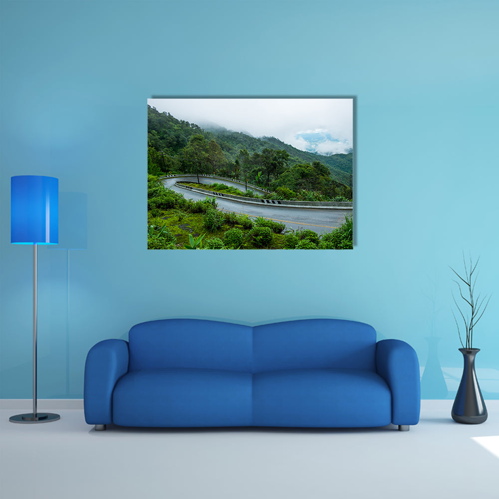 Most beautiful view of Curved road multi panel canvas wall art