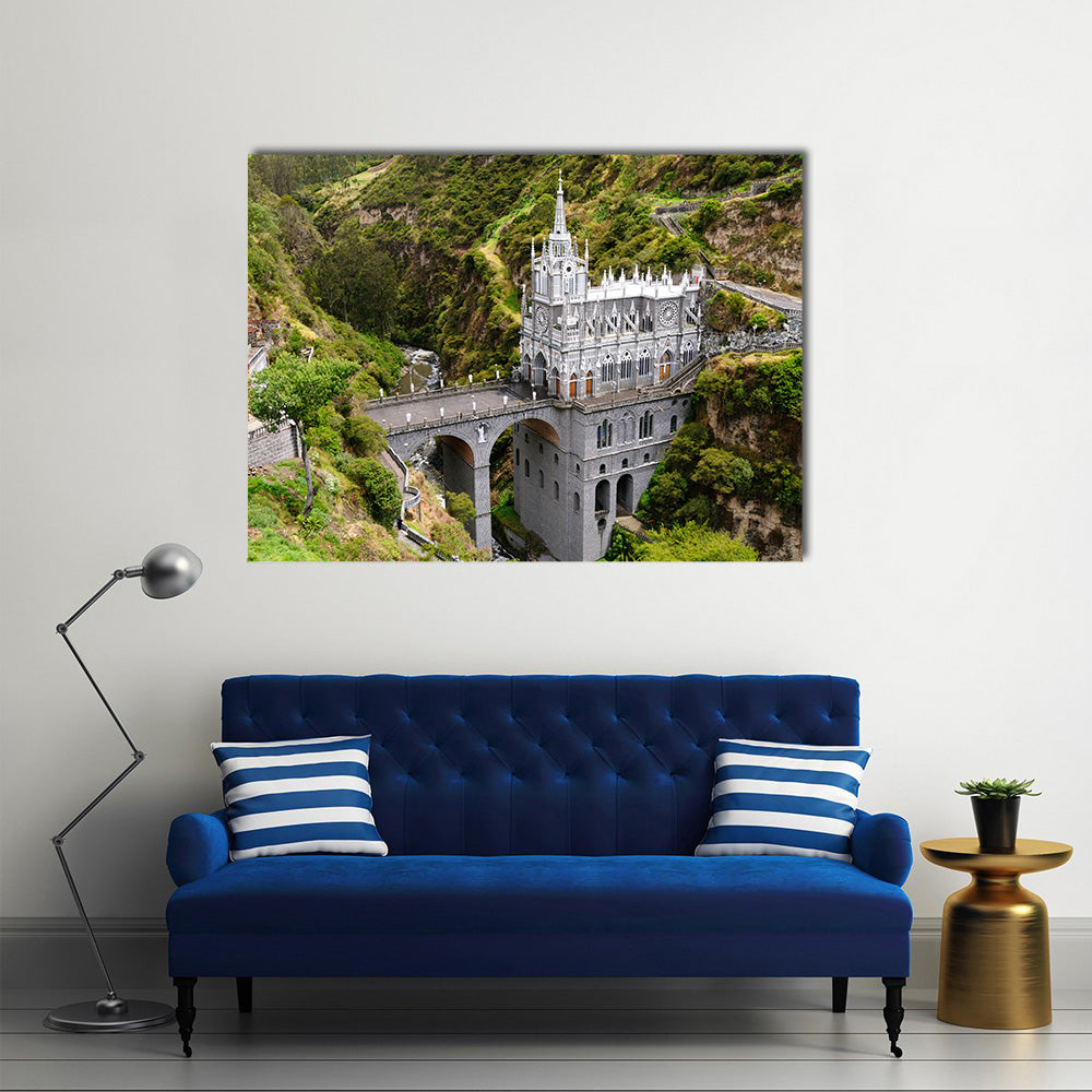 Colombia, church of Las Lajas Multi panel canvas wall art