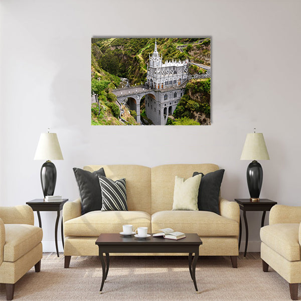 Colombia, church of Las Lajas Multi Panel Canvas Wall Art