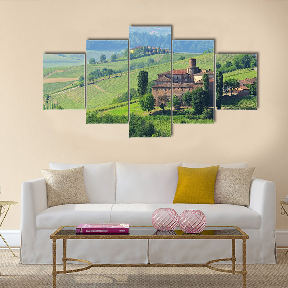 The Barolo Castello di La Volta Multi Panel Canvas Wall Art