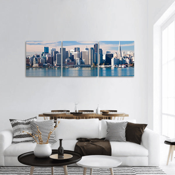 San Francisco City Downtown, California panoramic canvas wall art