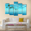 coconut island at turquoise tropic sea multi panel canvas wall art