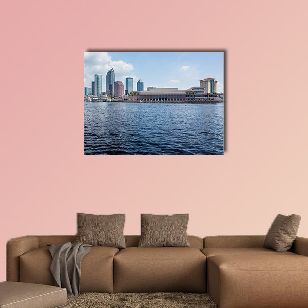 Florida skyline of Tampa with the Convention Center on the canvas wall art