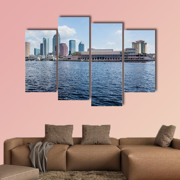 Florida skyline of Tampa with the Convention Center on the canvas wall art