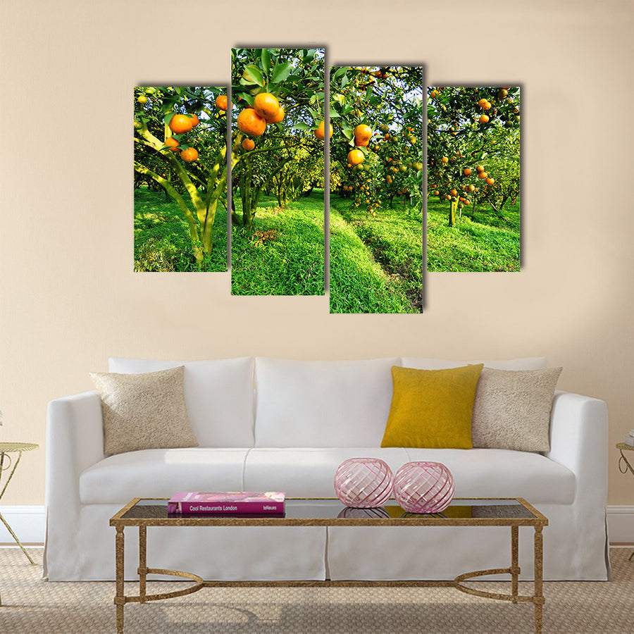 Orange tree Multi Panel Canvas Wall Art