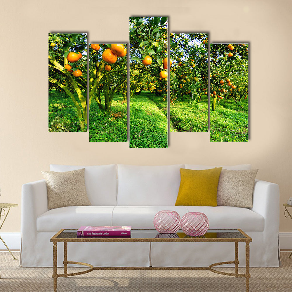 Orange tree Multi Panel Canvas Wall Art