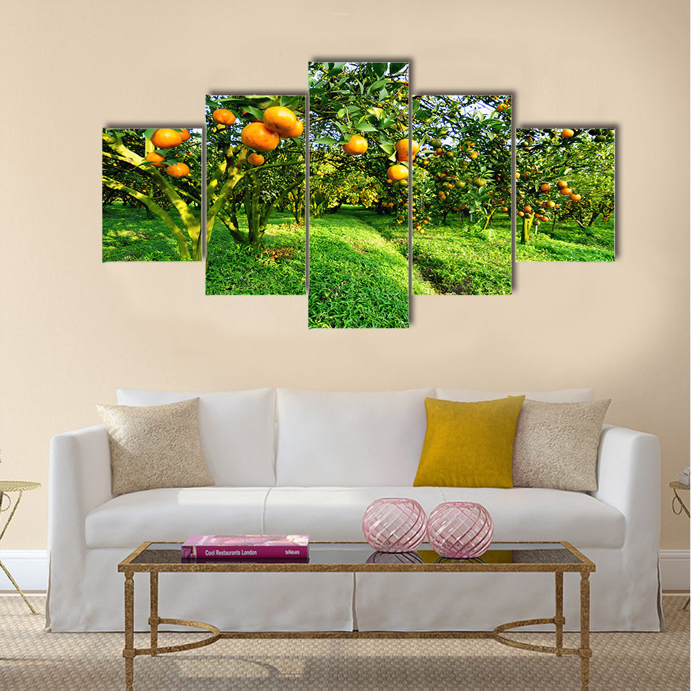 Orange tree Multi Panel Canvas Wall Art