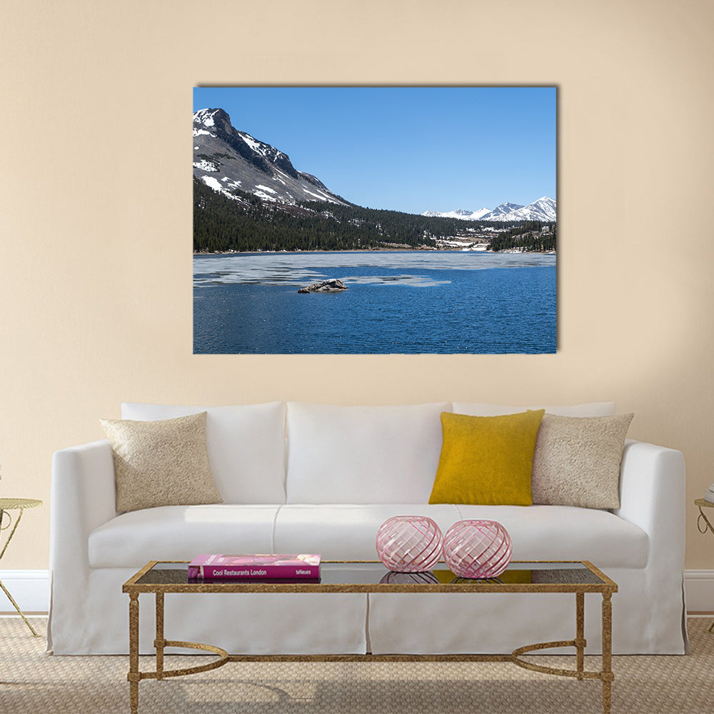 Landscape of a frozen lake in Yosemite National Park  multi panel canvas wall art