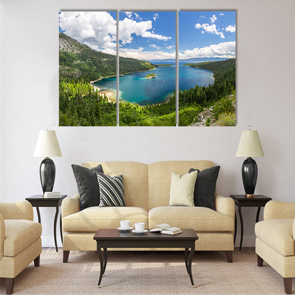 Emerald Bay, Lake Tahoe multi panel canvas wall art