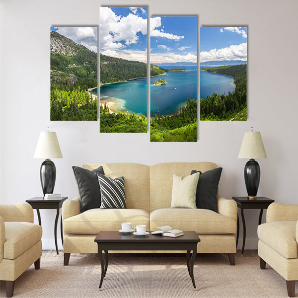 Emerald Bay, Lake Tahoe multi panel canvas wall art