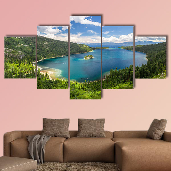 Emerald Bay, Lake Tahoe Multi panel canvas wall art