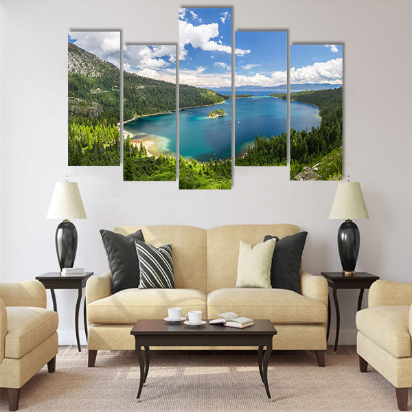 Emerald Bay, Lake Tahoe multi panel canvas wall art