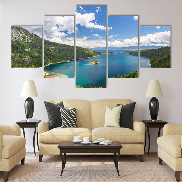 Emerald Bay, Lake Tahoe multi panel canvas wall art