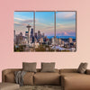 Seattle downtown skyline and Mt Rainier at sunset wall art