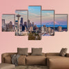 Seattle downtown skyline and Mt Rainier at sunset wall art