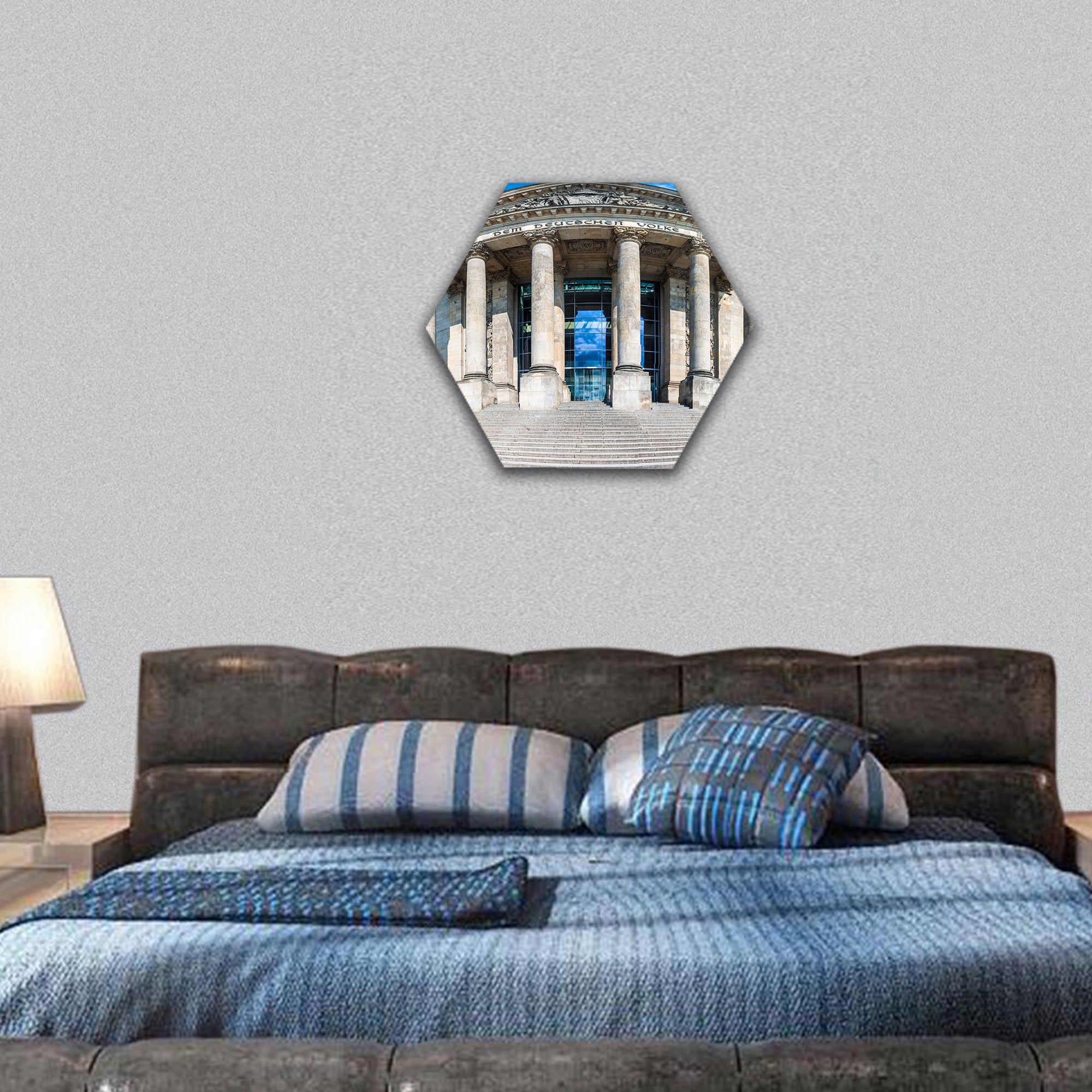 Reichstag building, Berlin, Germany hexagonal canvas wall art