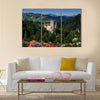 The Bran Castle and Bran city, Transylvania, Romania Multi panel canvas wall art