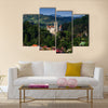 The Bran Castle and Bran city, Transylvania, Romania Multi panel canvas wall art