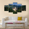 The Bran Castle and Bran city, Transylvania, Romania Multi panel canvas wall art