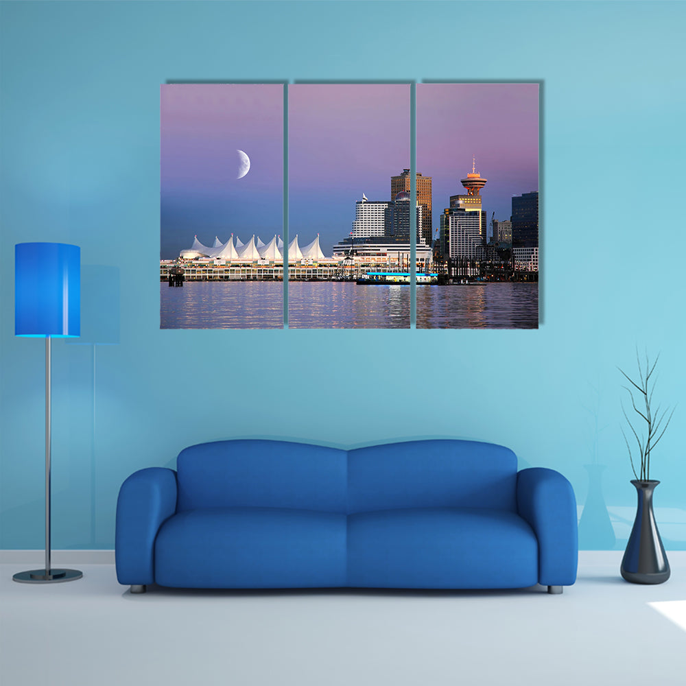 Waterfront at Canada Place, Vancouver, BC, Canada multi panel canvas wall art