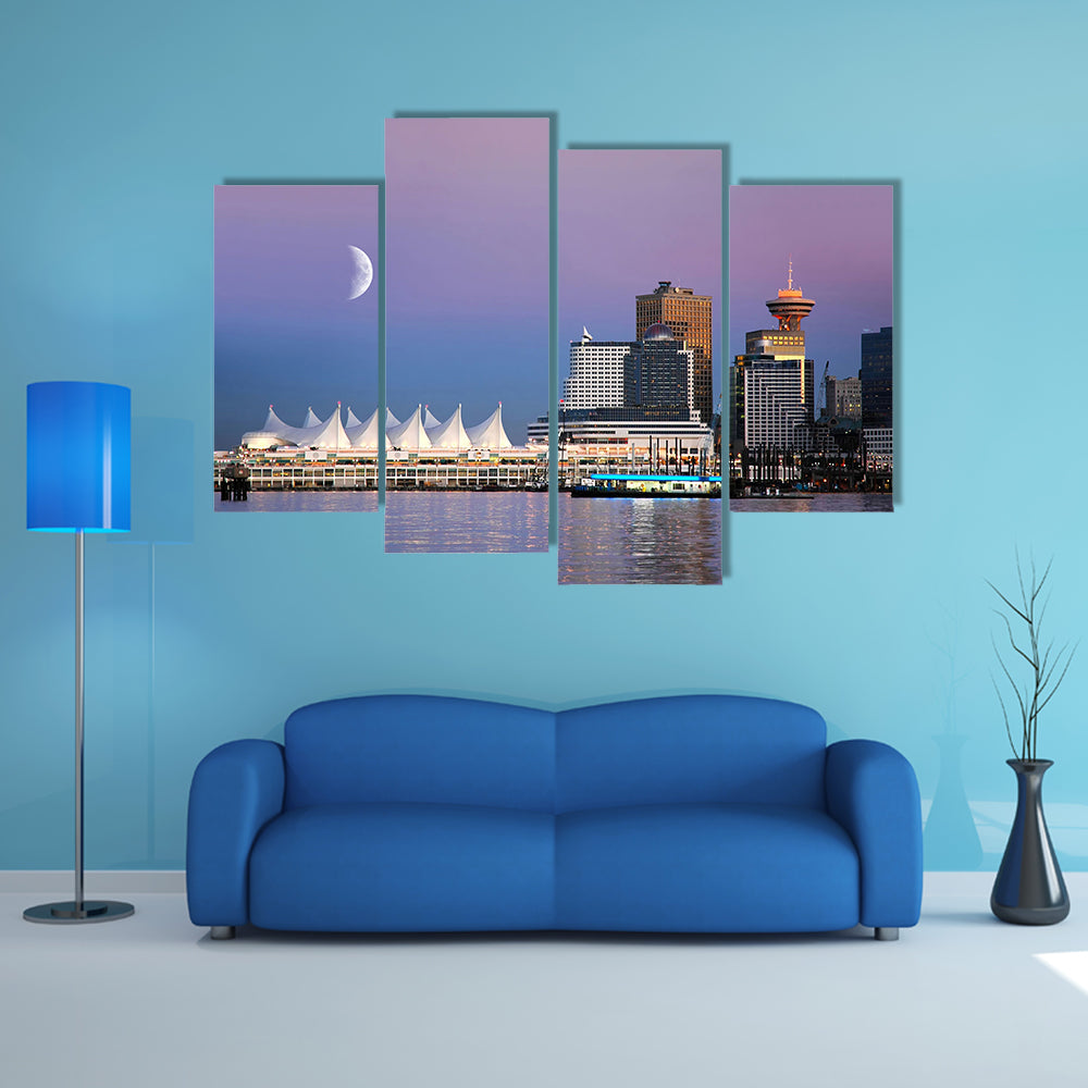 Waterfront at Canada Place, Vancouver, BC, Canada multi panel canvas wall art