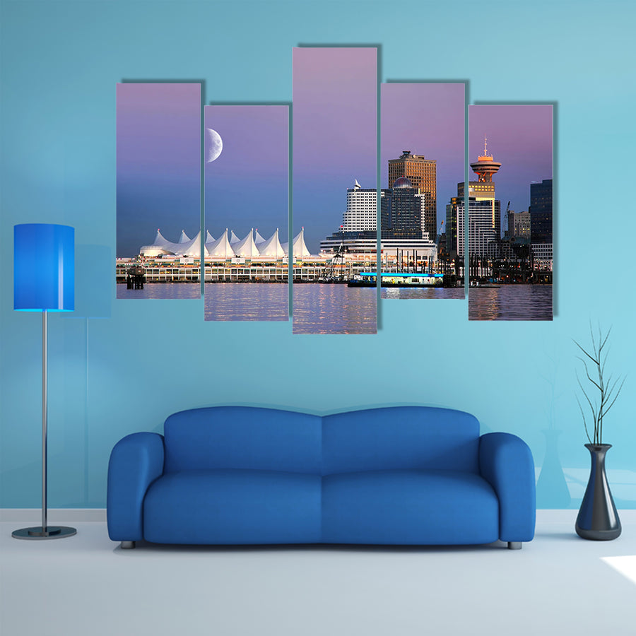 Waterfront at Canada Place, Vancouver, BC, Canada multi panel canvas wall art