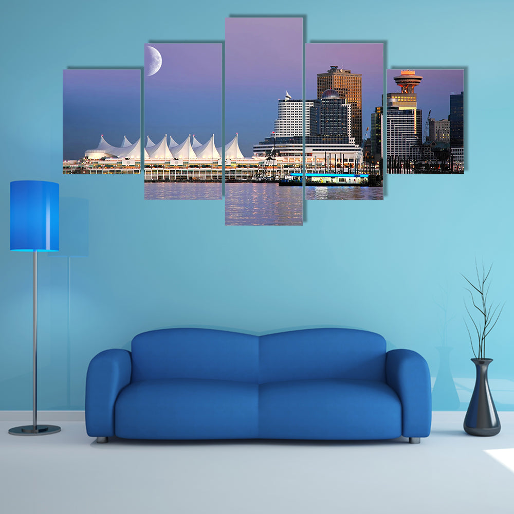 Waterfront at Canada Place, Vancouver, BC, Canada multi panel canvas wall art